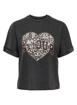 Camiseta Only Lucy negro para mujer