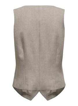 Chaleco Only Linda gris para mujer