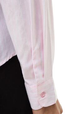 Camisa Vila Darma rosa rayas para mujer