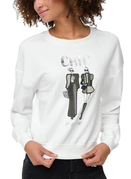 Sudadera Only Emily Girls blanco para mujer