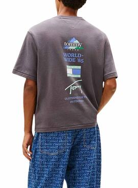 Camiseta Tommy Jeans 90S gris para hombre