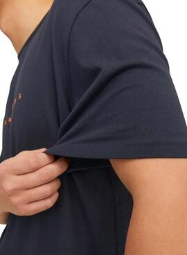 Camiseta Jack and Jones Star azul marino para hombre