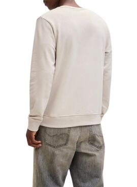 Sudadera Jack and Jones Devin blanco roto para hombre