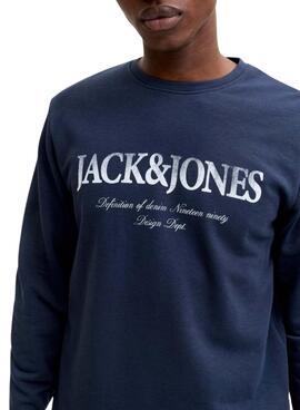 Sudadera Jack and Jones Devin azul marino para hombre