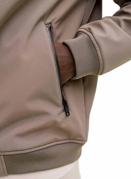 Chaqueta Jack And Jones Softshell camel para hombre
