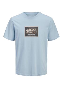 Camiseta Jack and Jones Rain azul para hombre