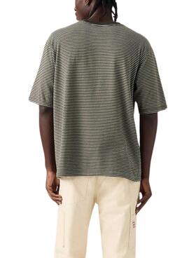 Camiseta Levis Worker rayas verde para hombre