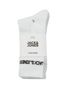Pack calcetines Jack and Jones Melvin blanco para hombre