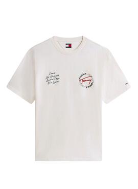 Camiseta Tommy Jeans Circle blanco para hombre
