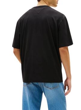 Camiseta Tommy Jeans 90S Block negro para hombre