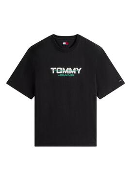 Camiseta Tommy Jeans 90S Block negro para hombre