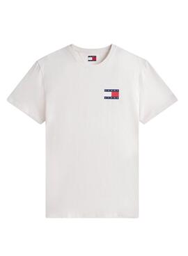Camiseta Tommy Jeans Essential Flag blanco para hombre