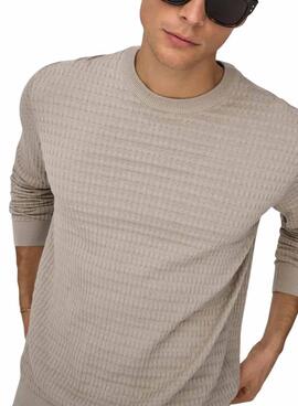 Jersey Only and Sons Berry beige para hombre