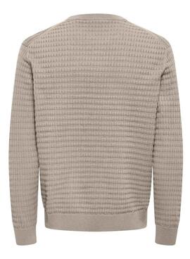 Jersey Only and Sons Berry beige para hombre