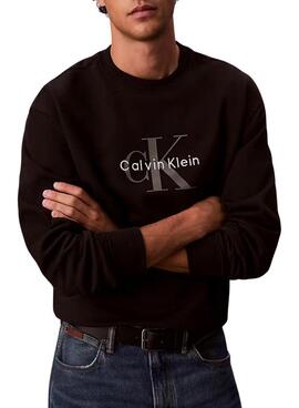 Sudadera Calvin Klein Jeans Monologo negro para hombre