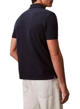 Polo Calvin Klein Jeans Monogram azul marino para hombre