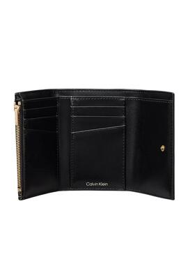 Billetera Calvin Klein Jeans Emblem negro para mujer