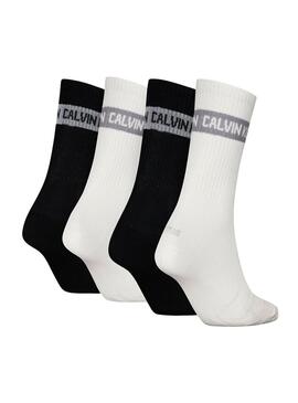 Pack calcetines Calvin Klein Jeans Giftbox blanco y negro para hombre