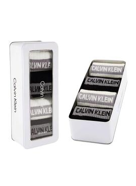 Pack calcetines Calvin Klein Jeans Giftbox blanco y negro para hombre