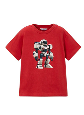Camiseta Mayoral Robot rojo para niño