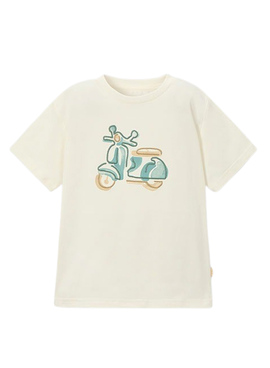 Camiseta Mayoral Vespa blanco para niño