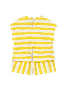 Conjunto Mayoral Sol amarillo y blanco rayas para bebé