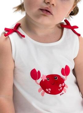 Conjunto Mayoral canrejo rojo y blanco para bebé