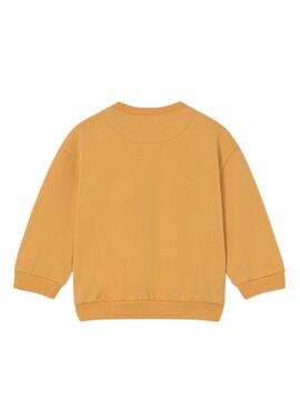 Sudadera Mayoral Happy Hipo naranja para bebé