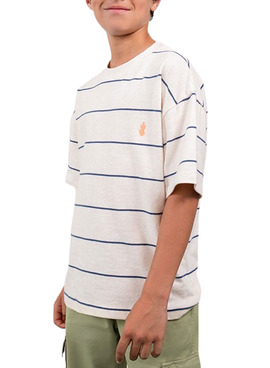 Camiseta Mayoral rayas blanco y azul para niño
