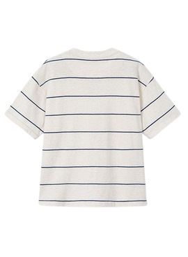 Camiseta Mayoral rayas blanco y azul para niño