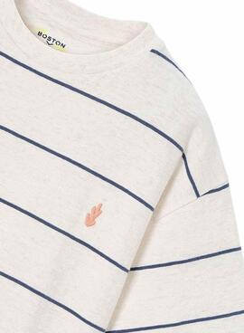 Camiseta Mayoral rayas blanco y azul para niño