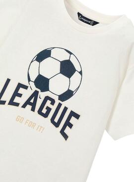 Camiseta Mayoral League blanco para niño