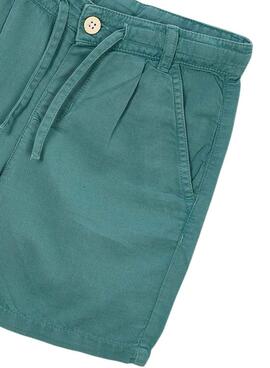 Bermuda Mayoral lino relaxed fit verde para niño