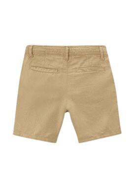 Bermuda Mayoral lino relaxed fit camel para niño