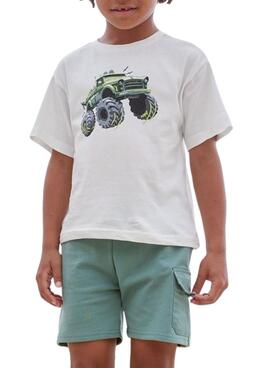 Bermuda Mayoral combinada verde para niño