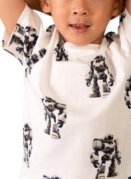 Camiseta Mayoral Robots blanco para niño