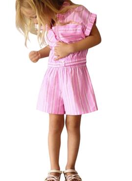 Conjunto Mayoral rosa rayas para niña