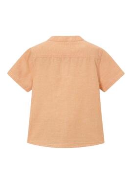 Camisa Mayoral mao lino naranja para niño