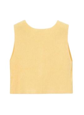 Chaleco Mayoral tricot amarillo para niña
