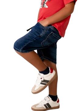 Bermuda vaquera Mayoral jogger azul oscuro para niño