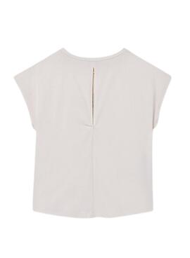 Camiseta Mayoral Girl blanco roto para niña