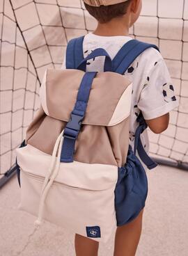Mochila Mayoral cierre solapa tostado para niño y niña