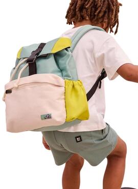 Mochila Mayoral cierre solapa verde para niño y niña