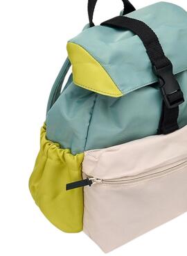 Mochila Mayoral cierre solapa verde para niño y niña