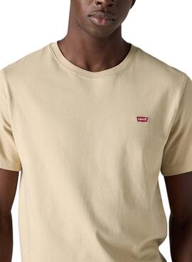 Camiseta Levis Original beige para hombre