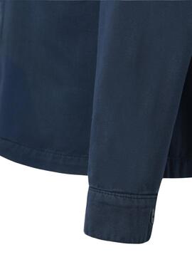 Sobrecamisa Silbon parches azul marino para hombre