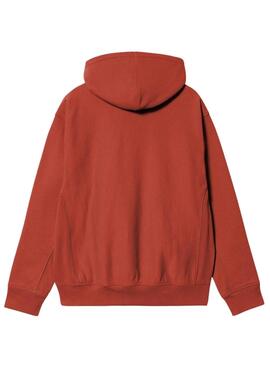 Sudadera Carhartt American Script naranja para hombre
