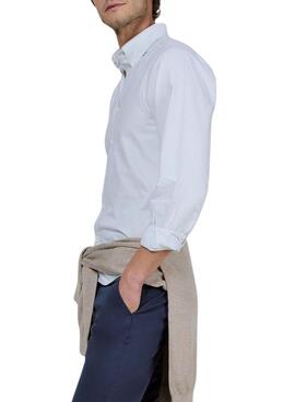 Camisa El Ganso Yale verde y blanco rayas para hombre