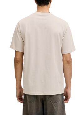 Camiseta Jack and Jones Frank beige para hombre