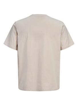 Camiseta Jack and Jones Frank beige para hombre